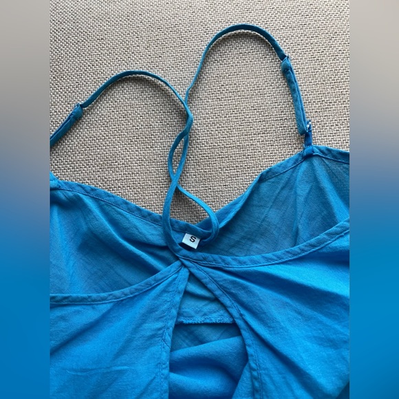 JOHNNY WAS Olympia Eyelet Midi Dress In Ocean Blue Size S - Picture 14 of 14